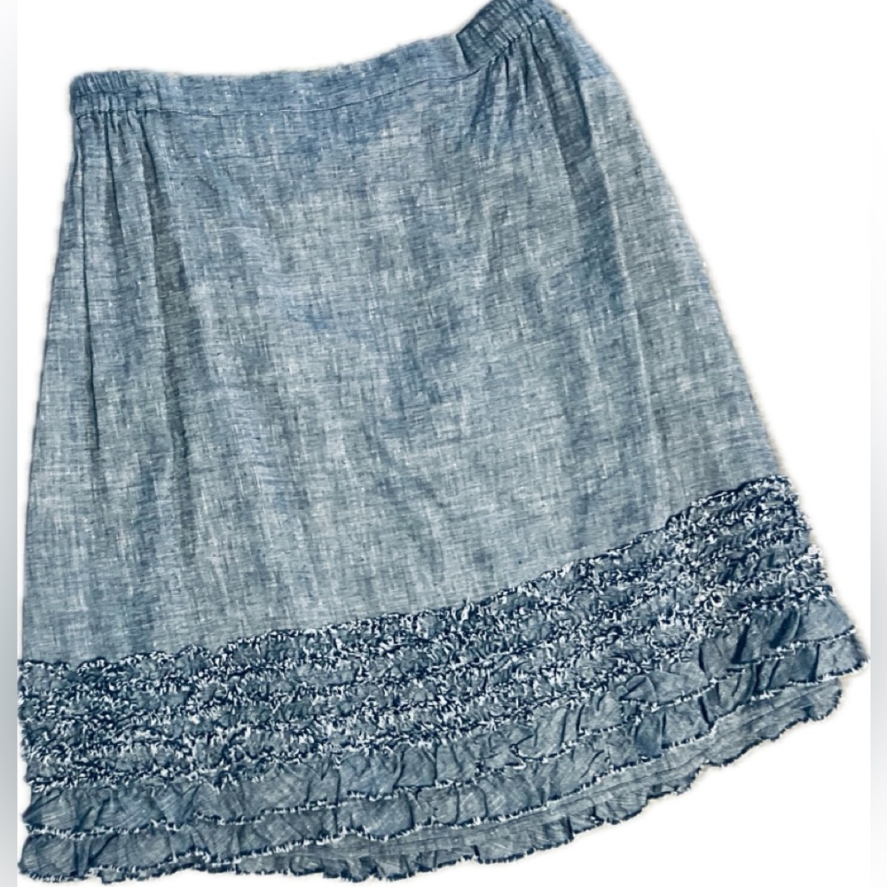Blue Women's Tiered Hem Skirt